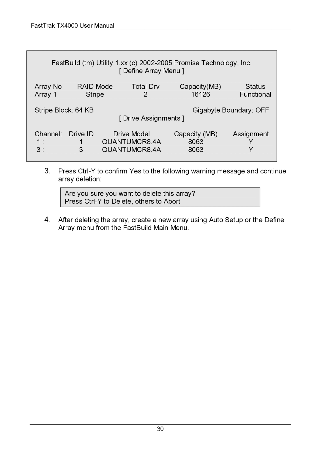 Promise Technology TX4000 user manual QUANTUMCR8.4A 