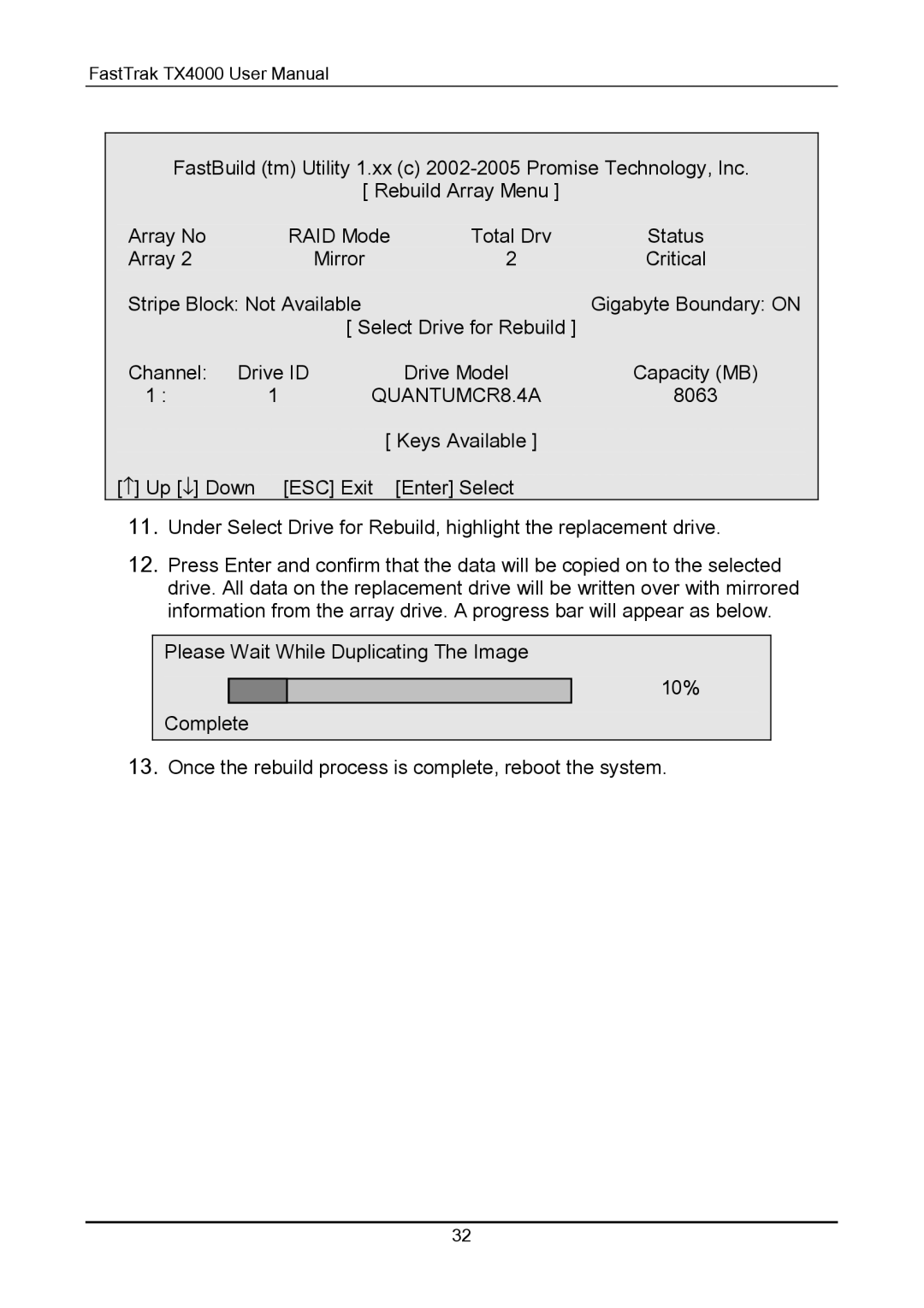 Promise Technology TX4000 user manual QUANTUMCR8.4A 