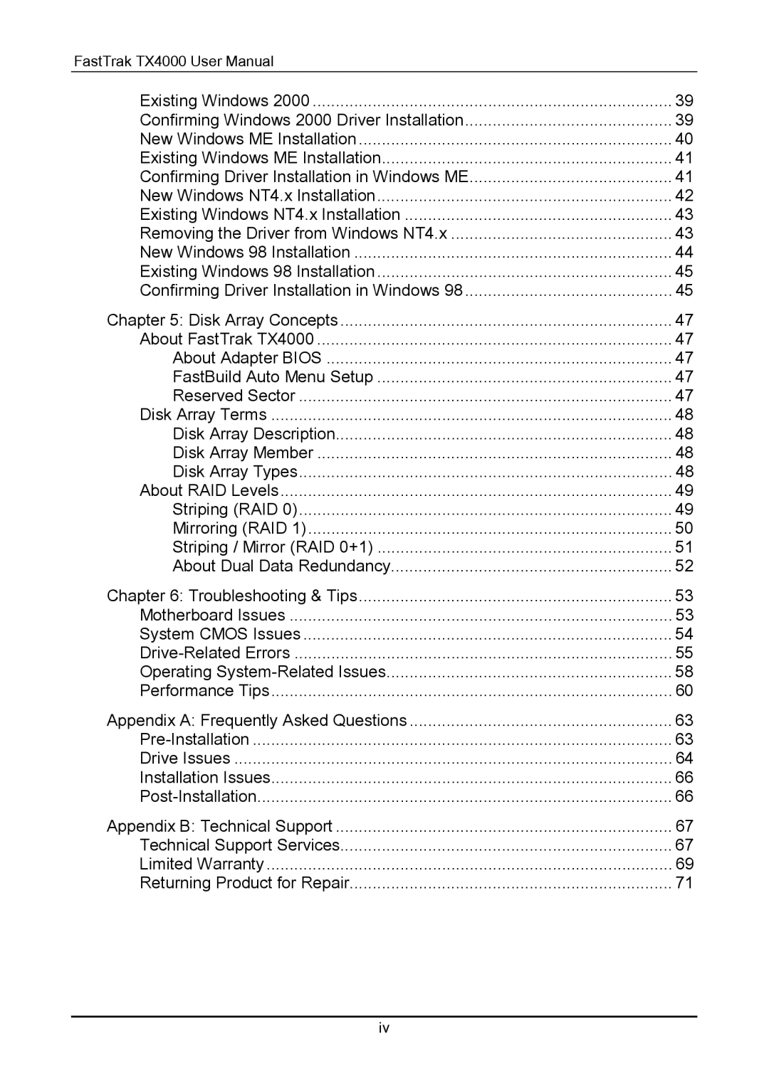 Promise Technology TX4000 user manual 