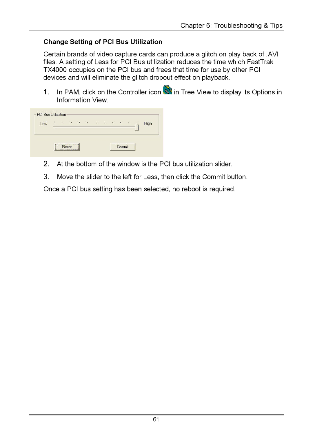 Promise Technology TX4000 user manual Change Setting of PCI Bus Utilization 