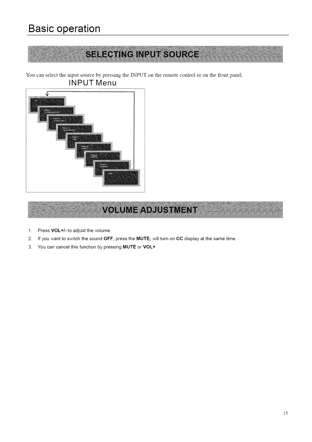 ProScan 32LB30QD, 26LB30QD instruction manual Input Menu 