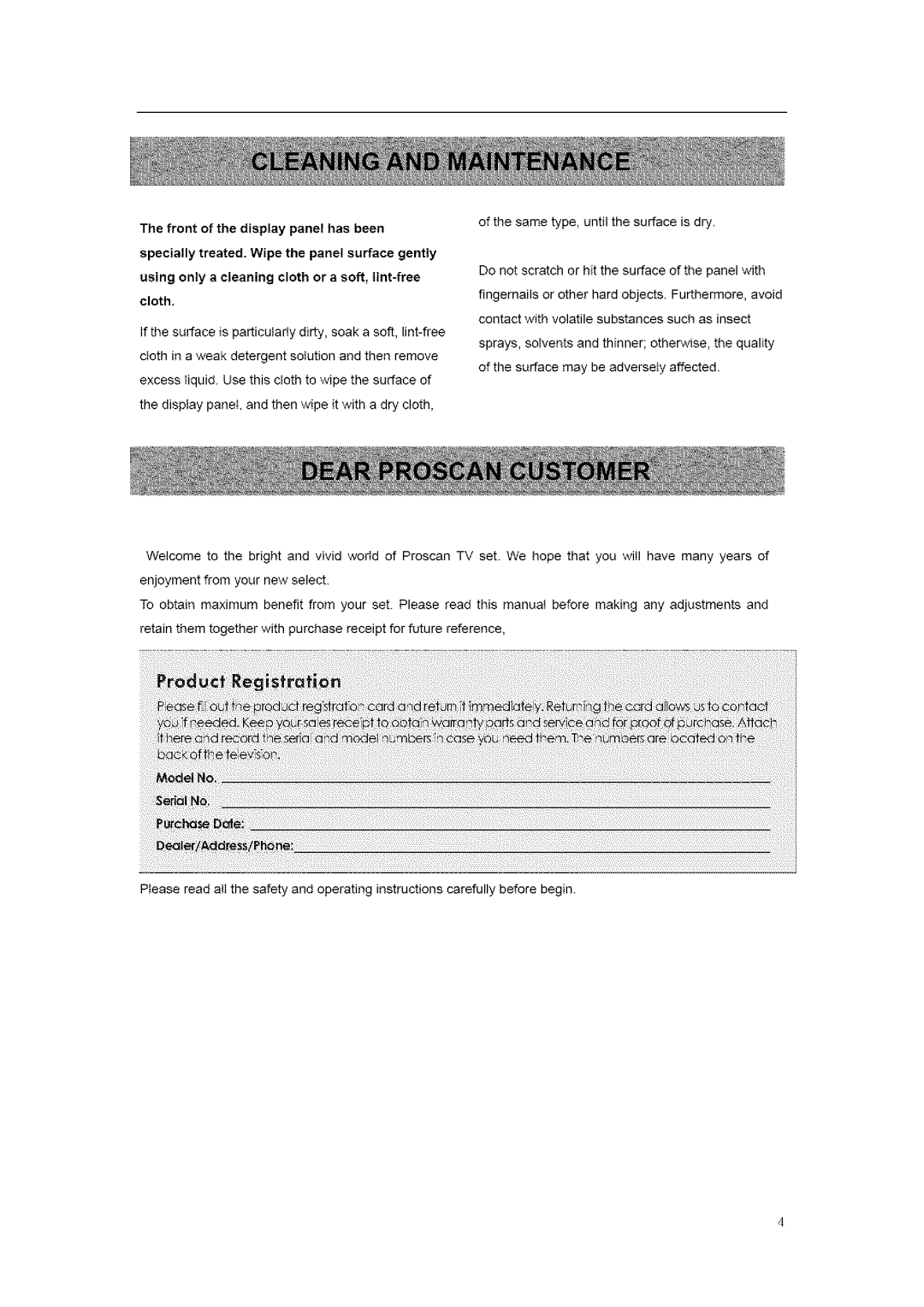 ProScan 26LB30QD, 32LB30QD instruction manual 