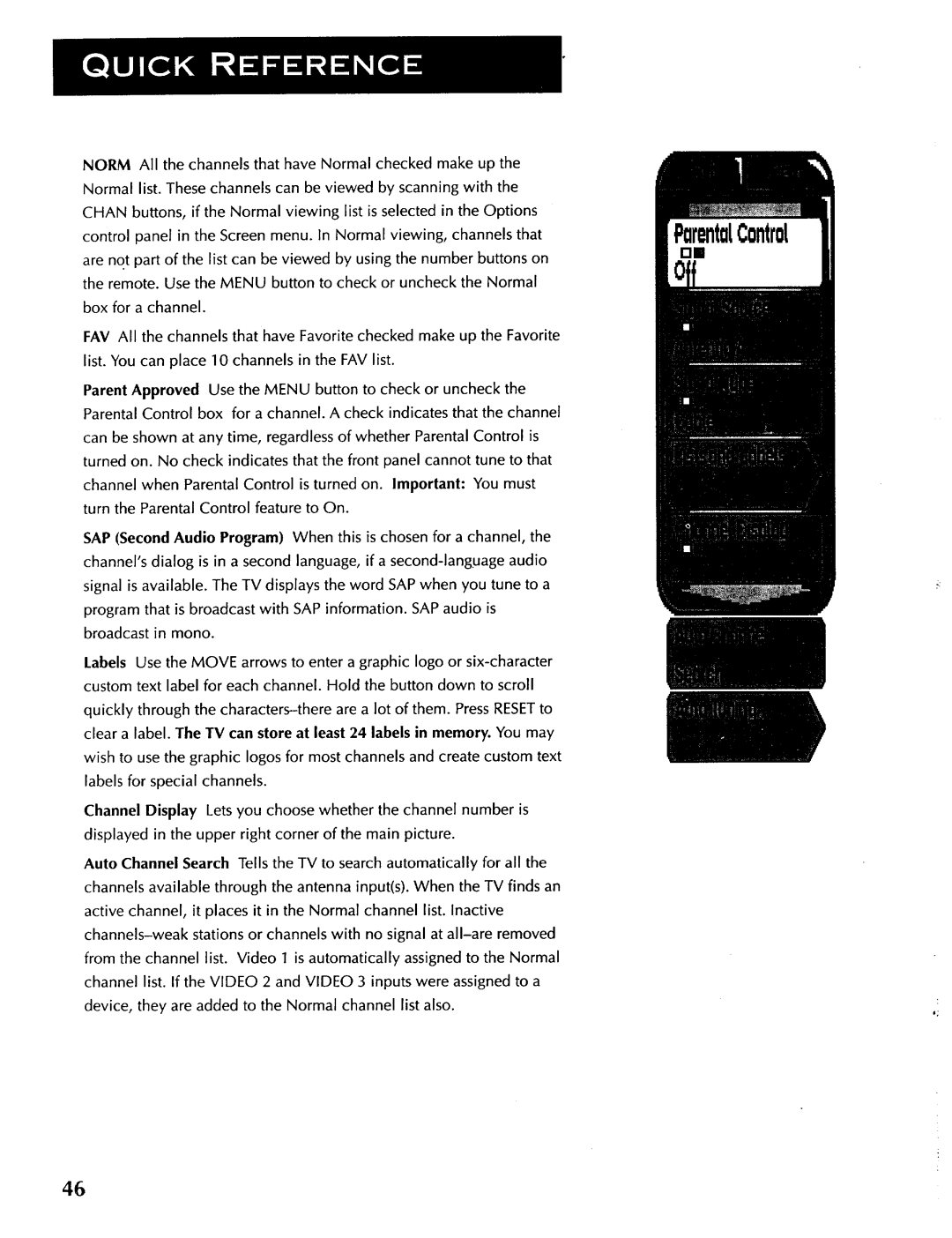 ProScan CRT Television manual 