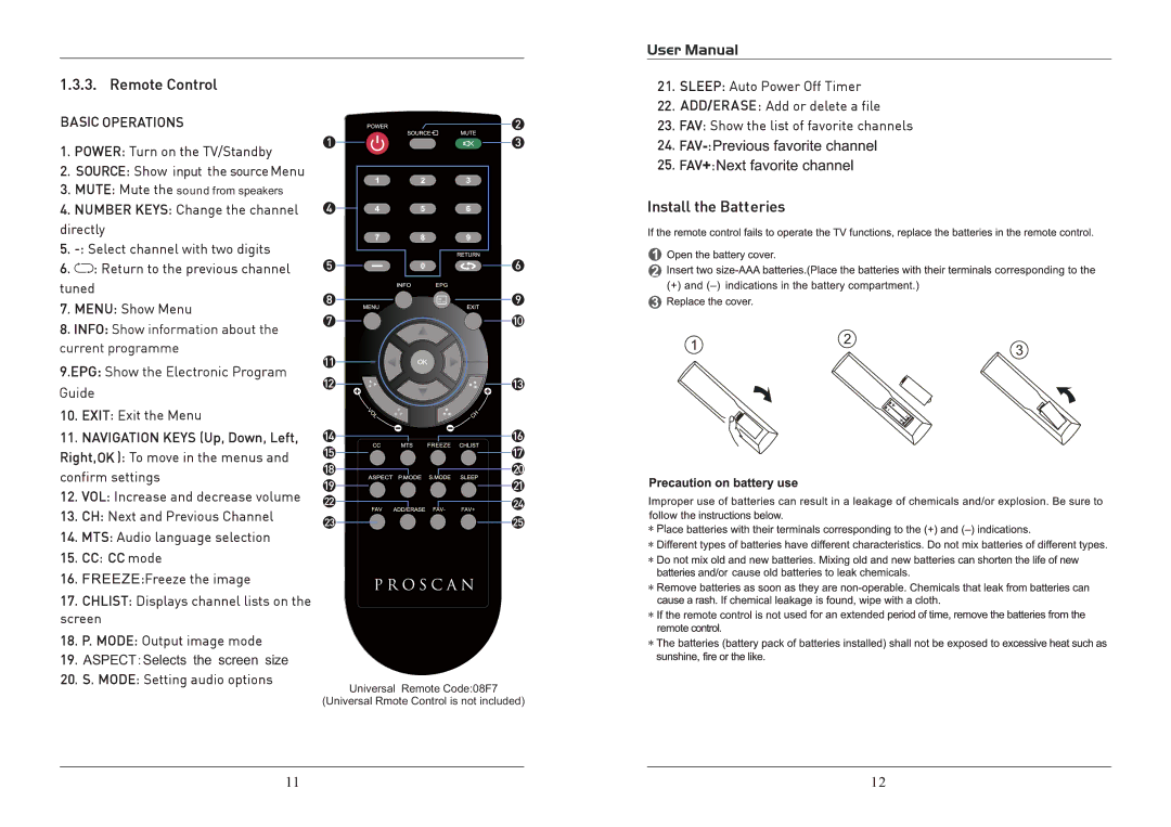 ProScan PLCD1526 user manual ASPECTSelectsthescreensize 