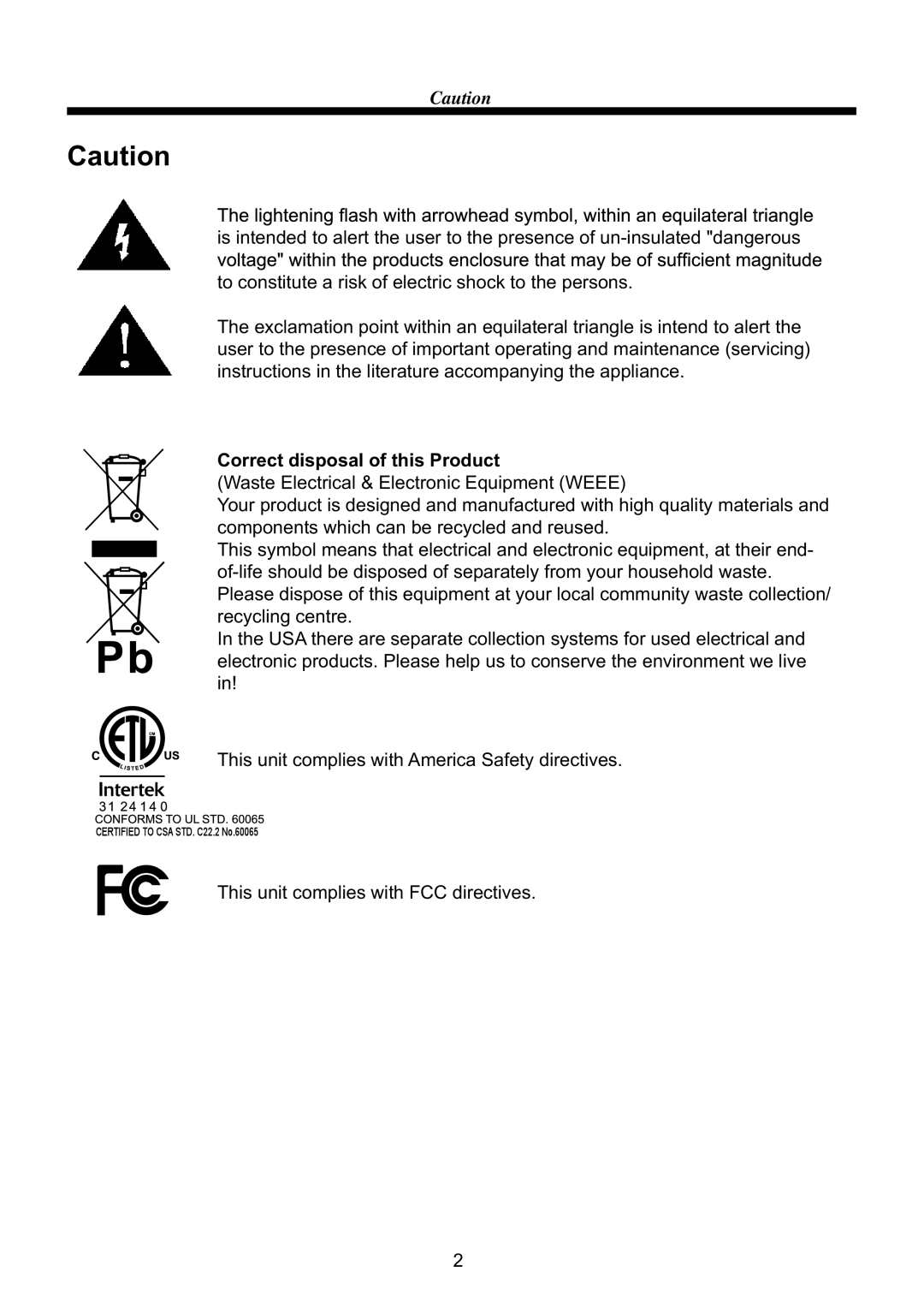 ProScan PLCD5085A manual Correct disposal of this Product 