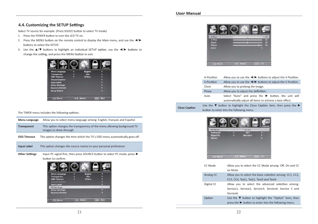 ProScan RLDEDV2813-A-B manual Customizing the Setup Se ngs, Close Cap on 