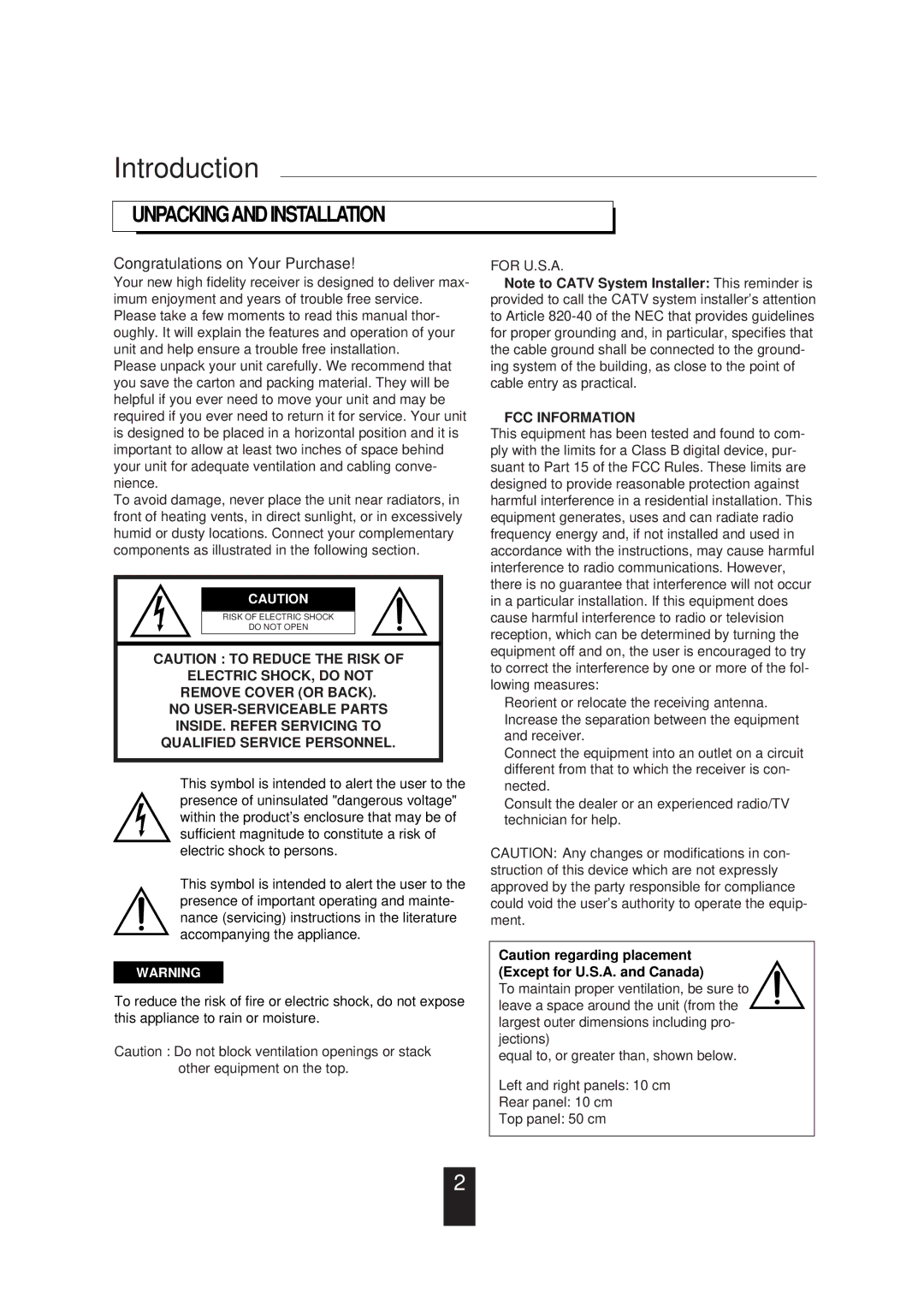 Proson RV 2200 manual Introduction 