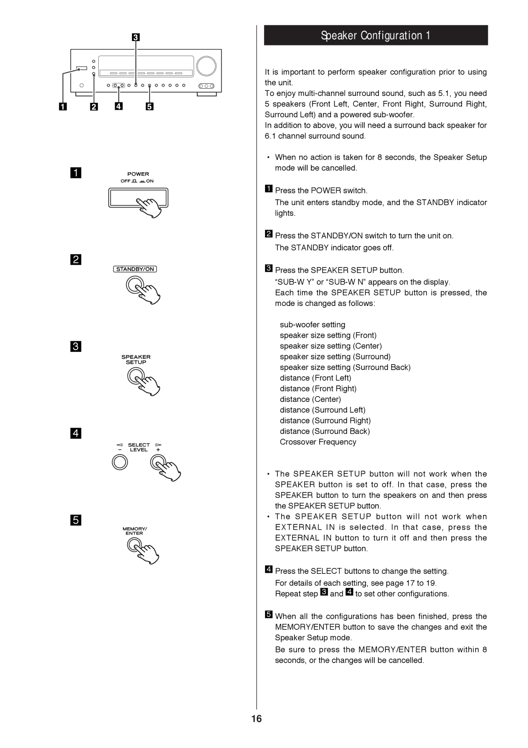 Proson rv2600 dts owner manual Speaker Configuration 