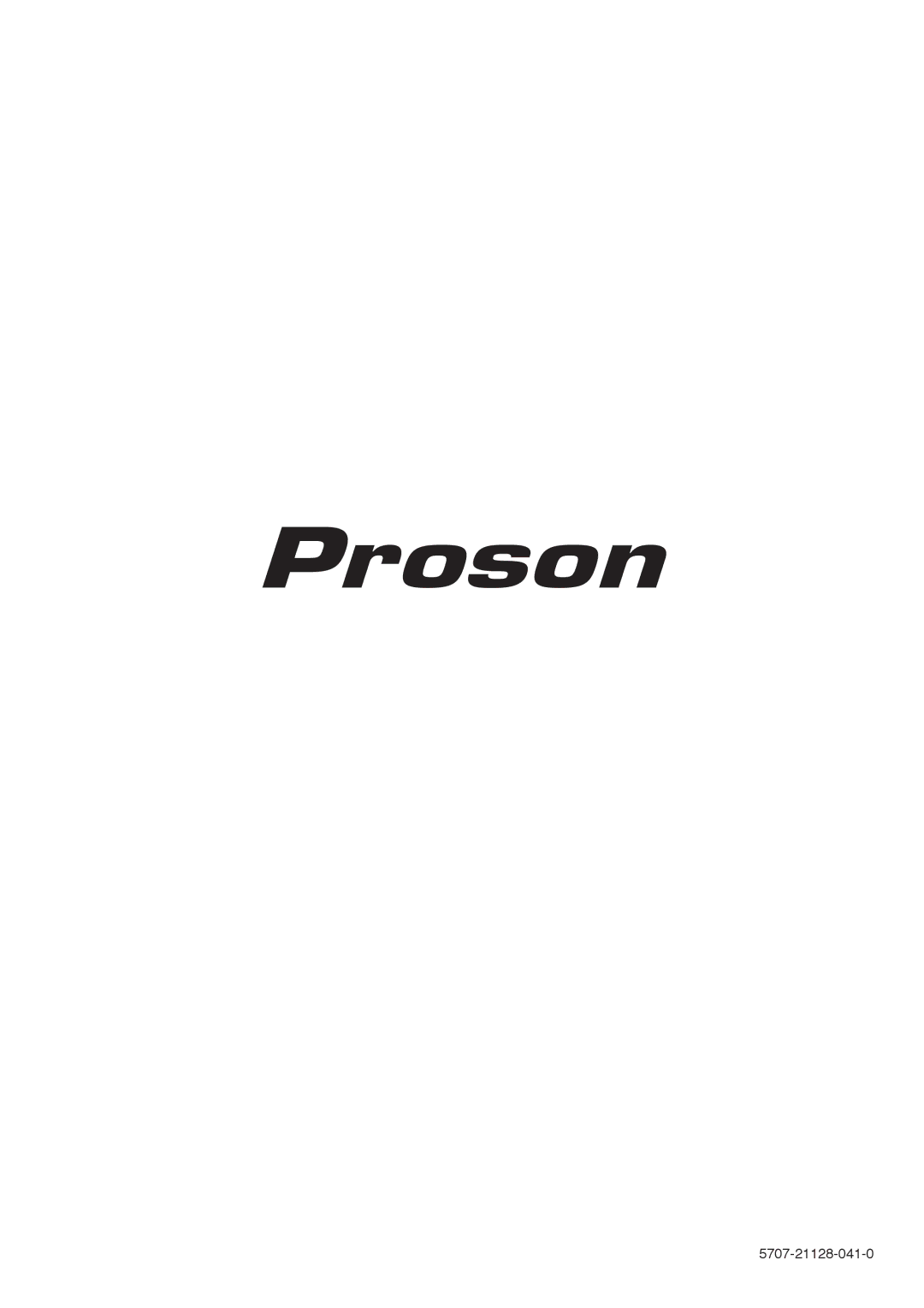 Proson rv2600 dts owner manual 5707-21128-041-0 