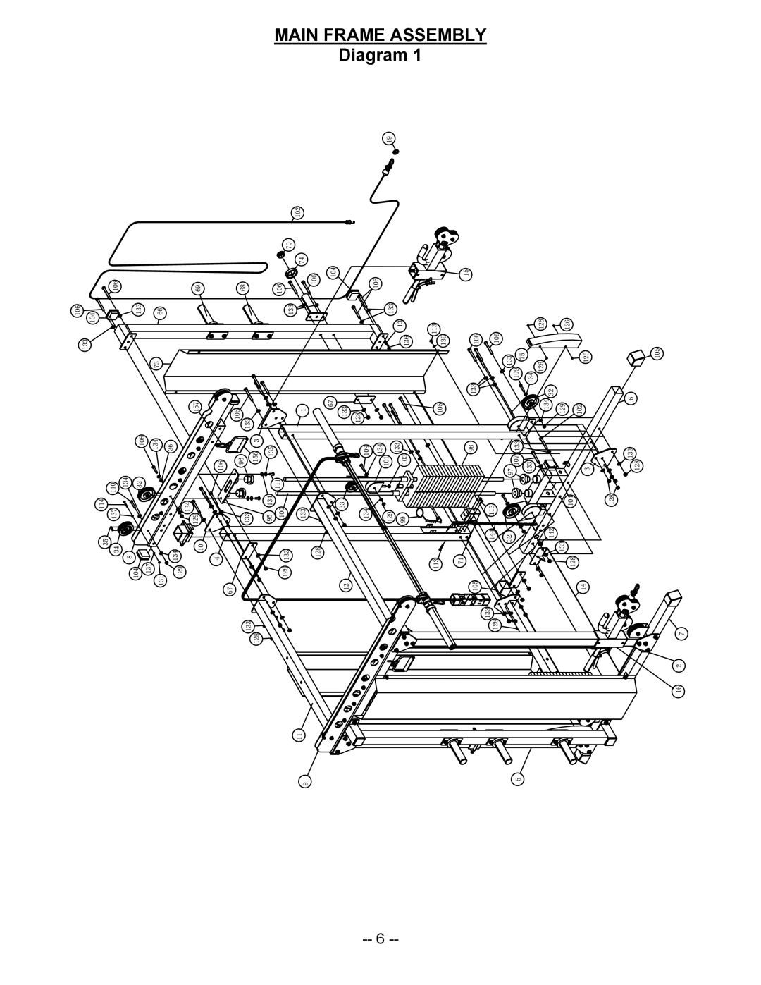 ProSpot Fitness P-600 manual Main Frame Assembly 