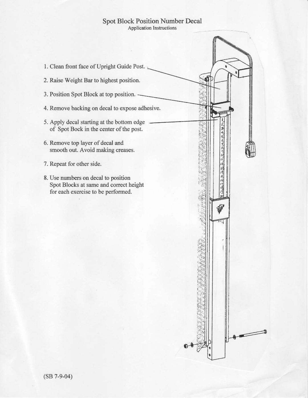 ProSpot Fitness PC-1000 manual SB7-e-04 