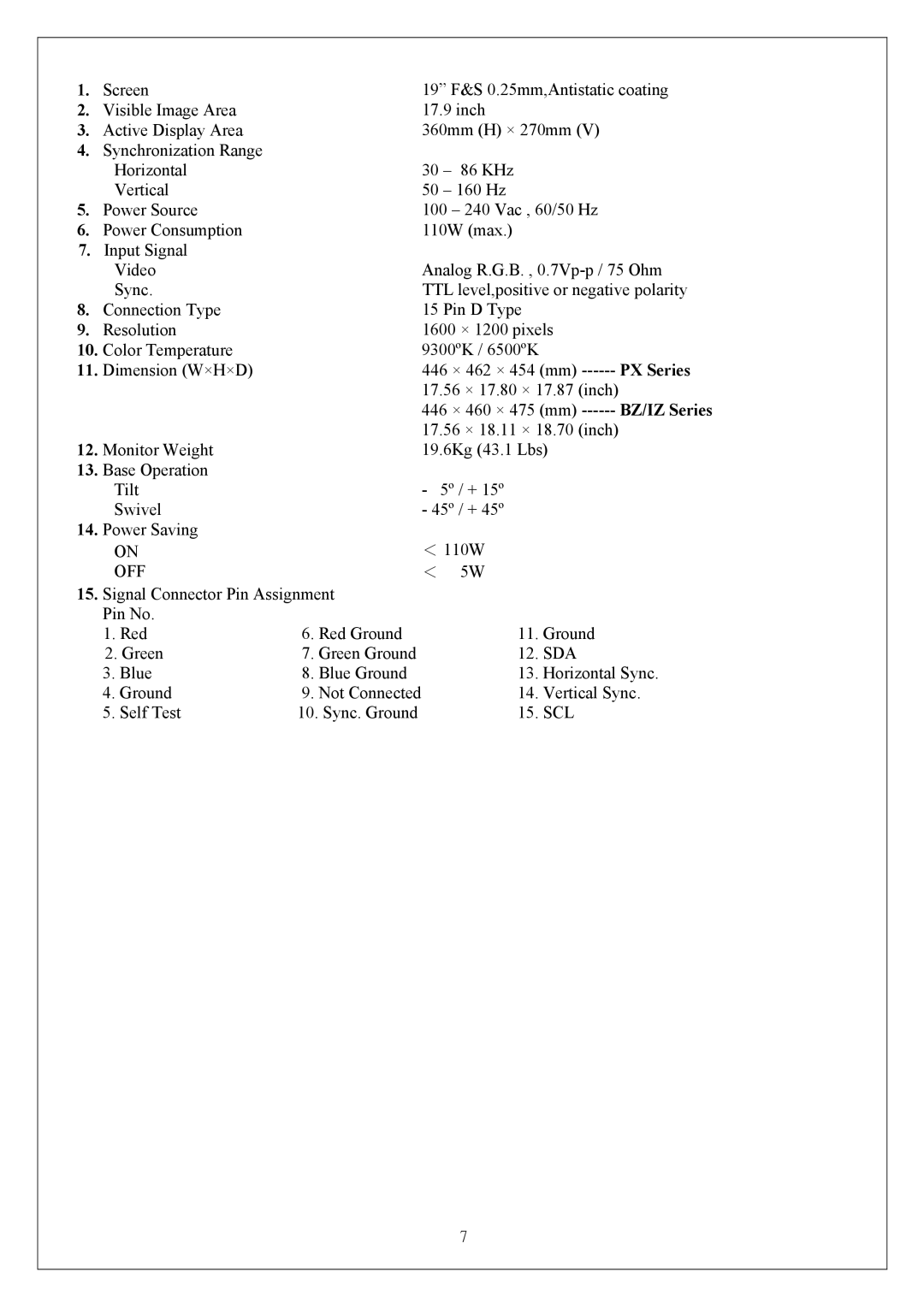 Proview P6NS Series service manual 17.56 × 18.11 × 18.70 inch 