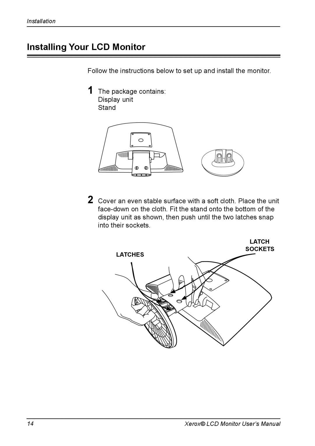 Proview XA3 Series manual Installing Your LCD Monitor 