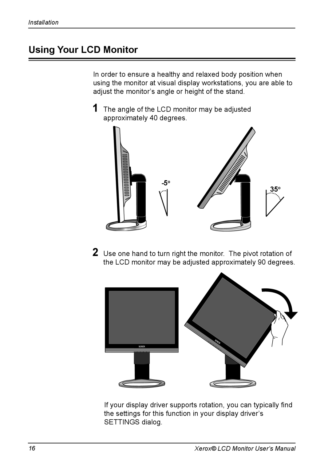 Proview XAP series manual Using Your LCD Monitor 