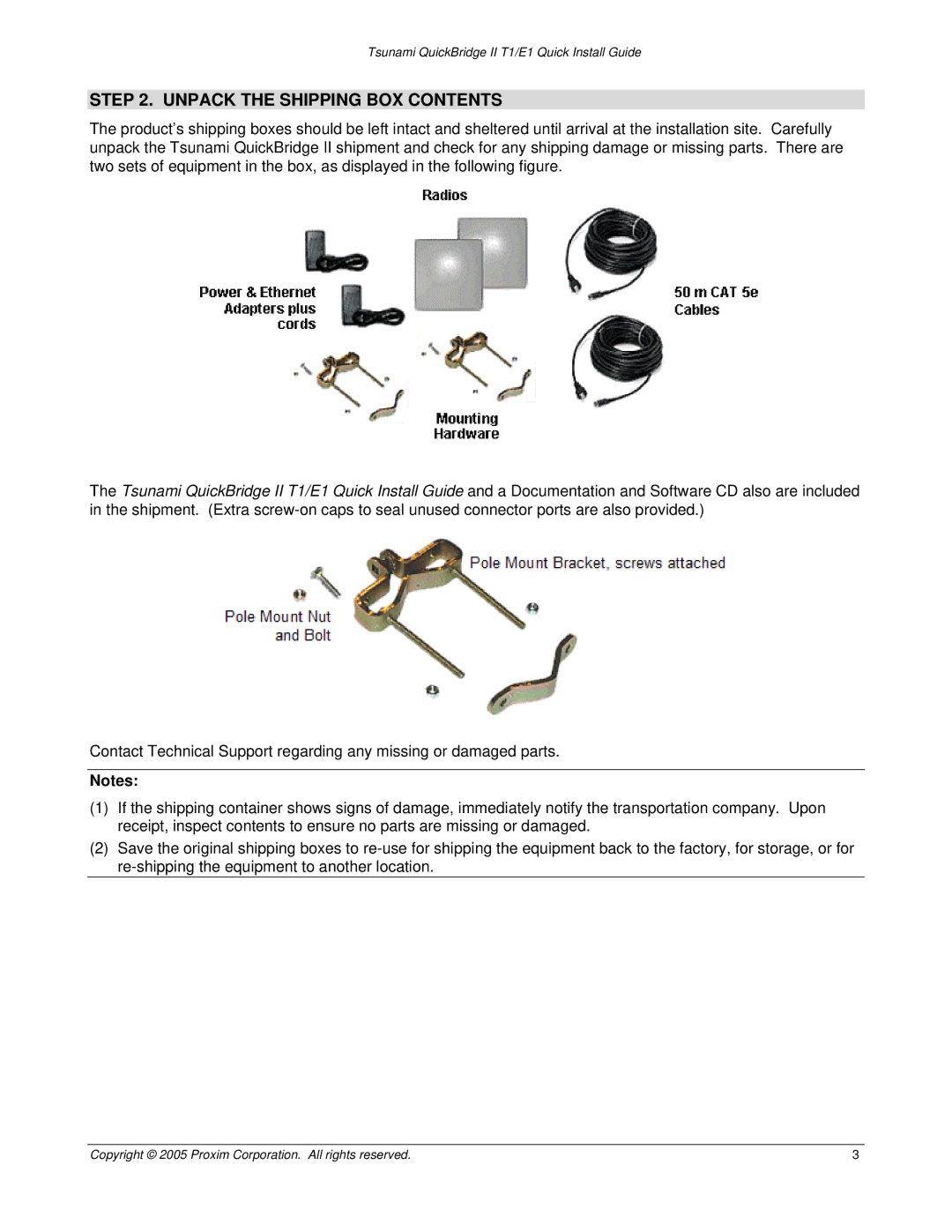 Proxim 70443r2 manual Unpack the Shipping BOX Contents 