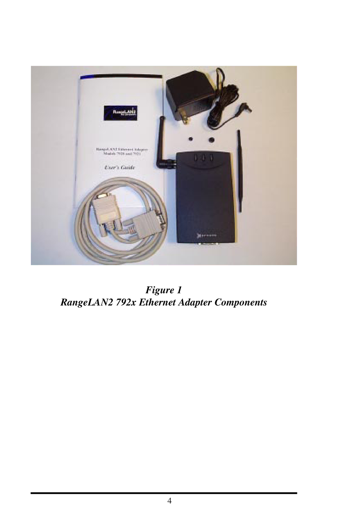 Proxim 7921, 7920 manual RangeLAN2 792x Ethernet Adapter Components 