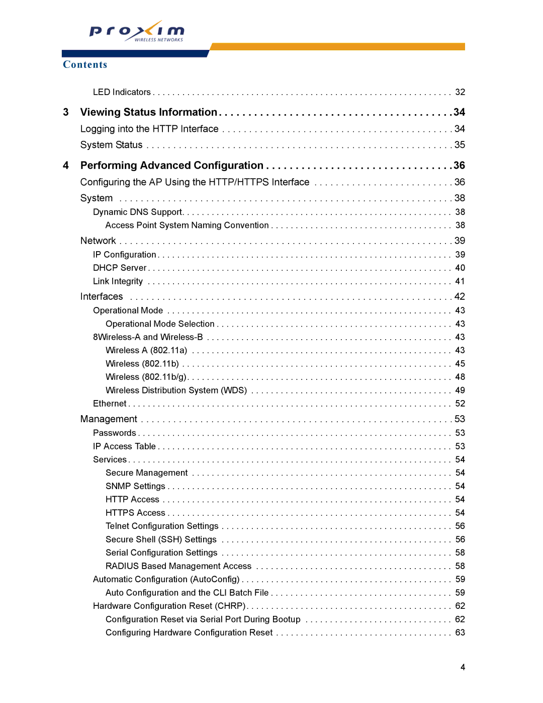 Proxim AP-2000 manual Viewing Status Information 