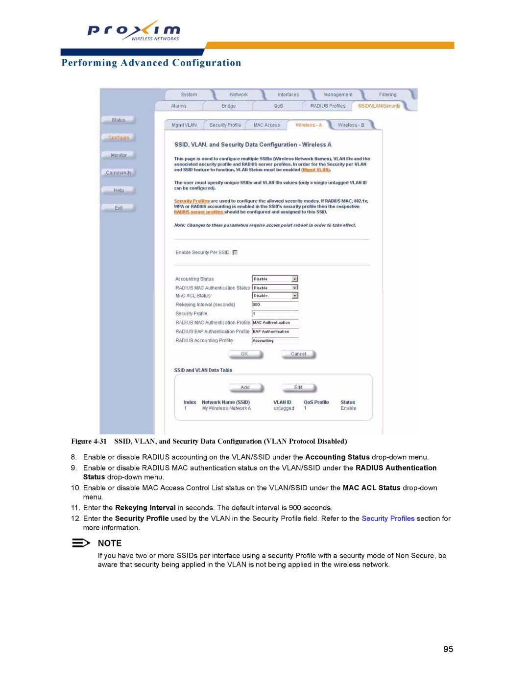 Proxim AP-2000 manual Performing Advanced Configuration 