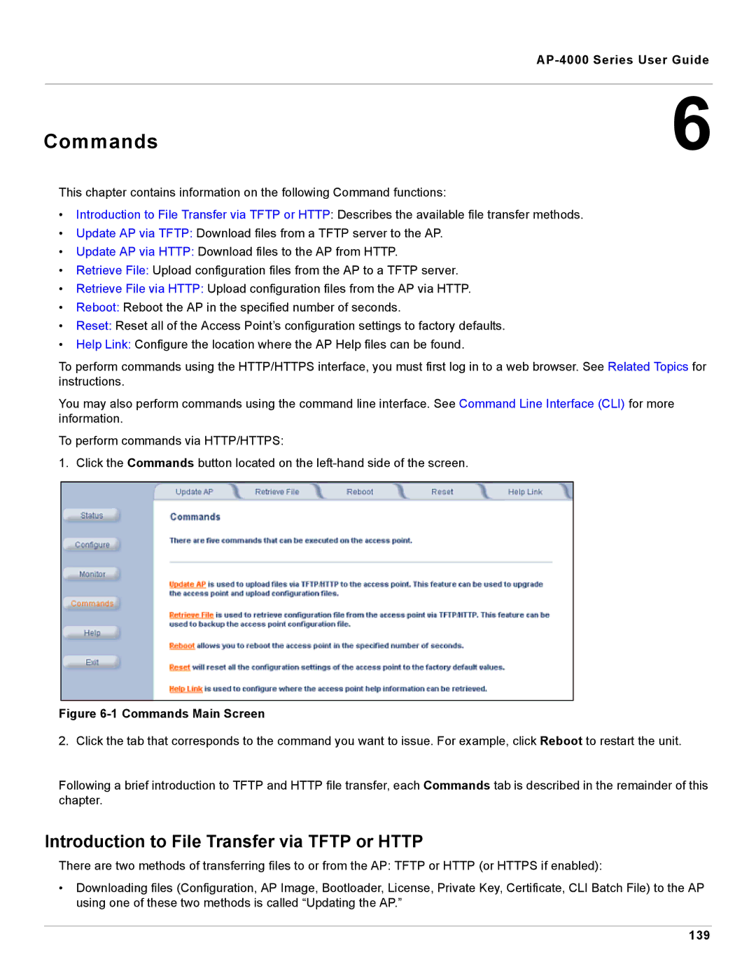 Proxim AP-4000 manual Introduction to File Transfer via Tftp or Http, 139 