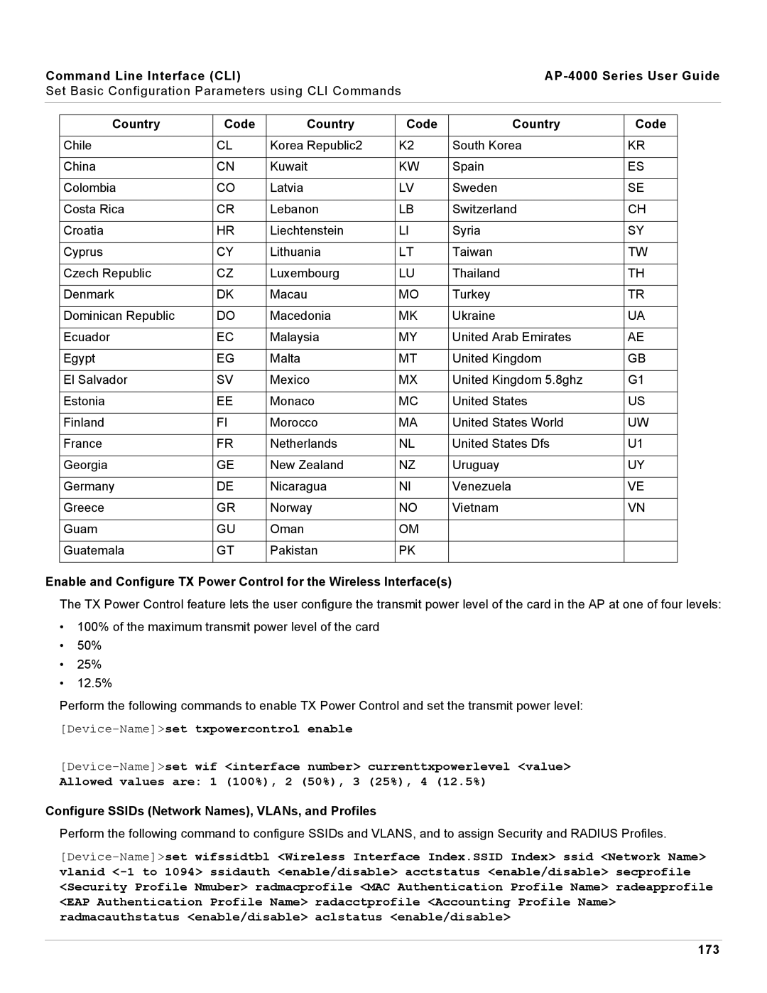 Proxim AP-4000 manual Configure SSIDs Network Names, VLANs, and Profiles, 173 