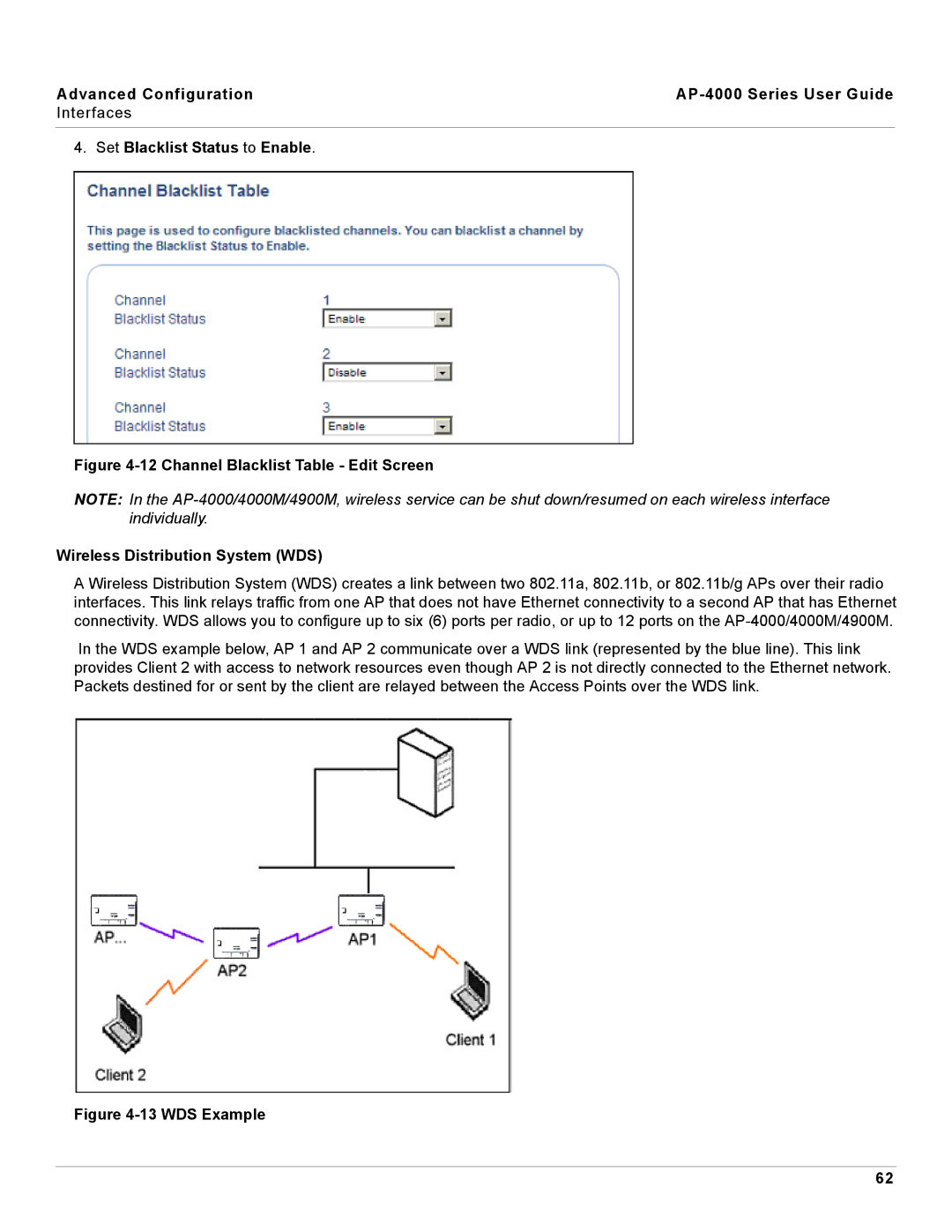 Proxim AP-4000 manual WDS Example 