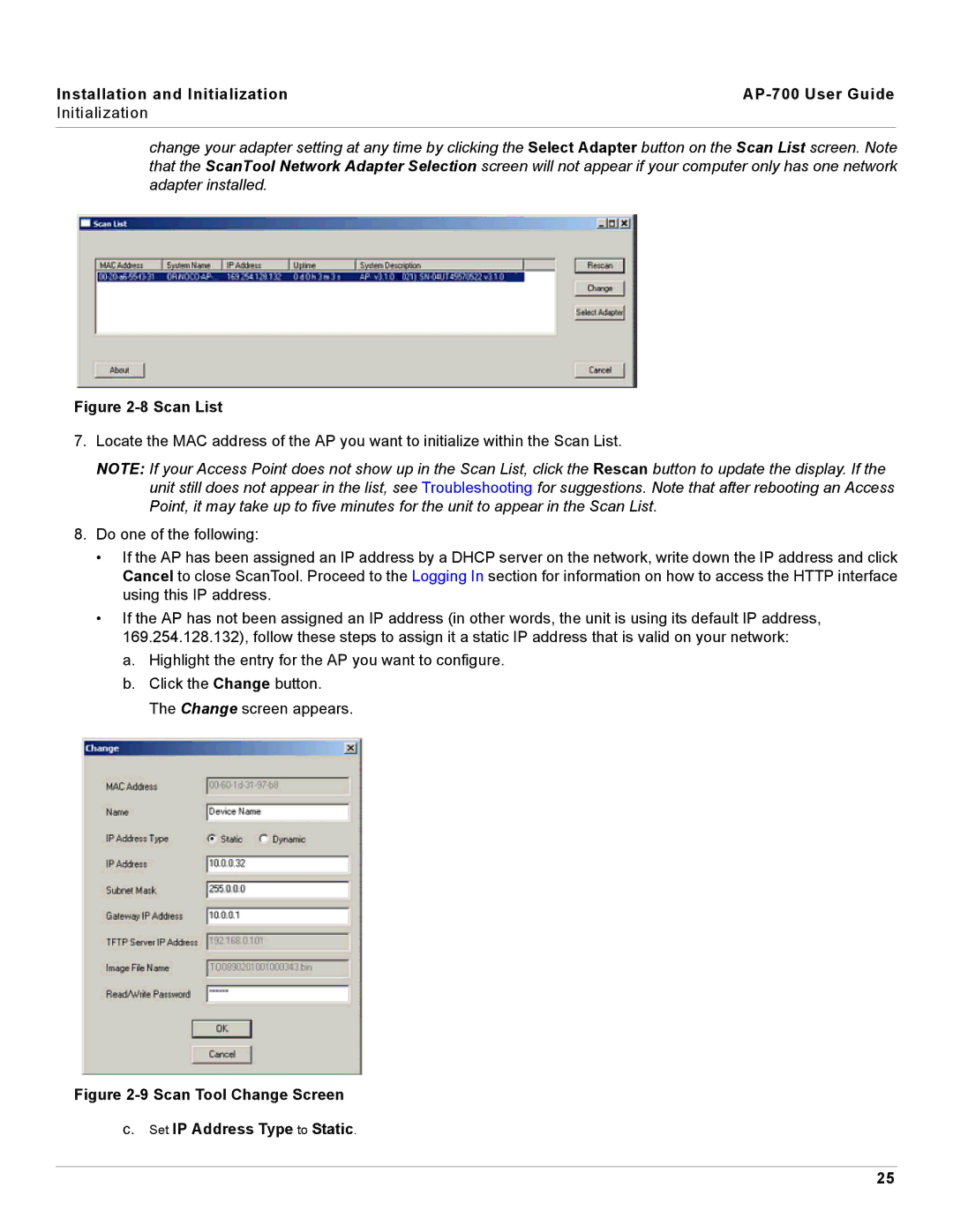 Proxim AP-700 manual Scan List 