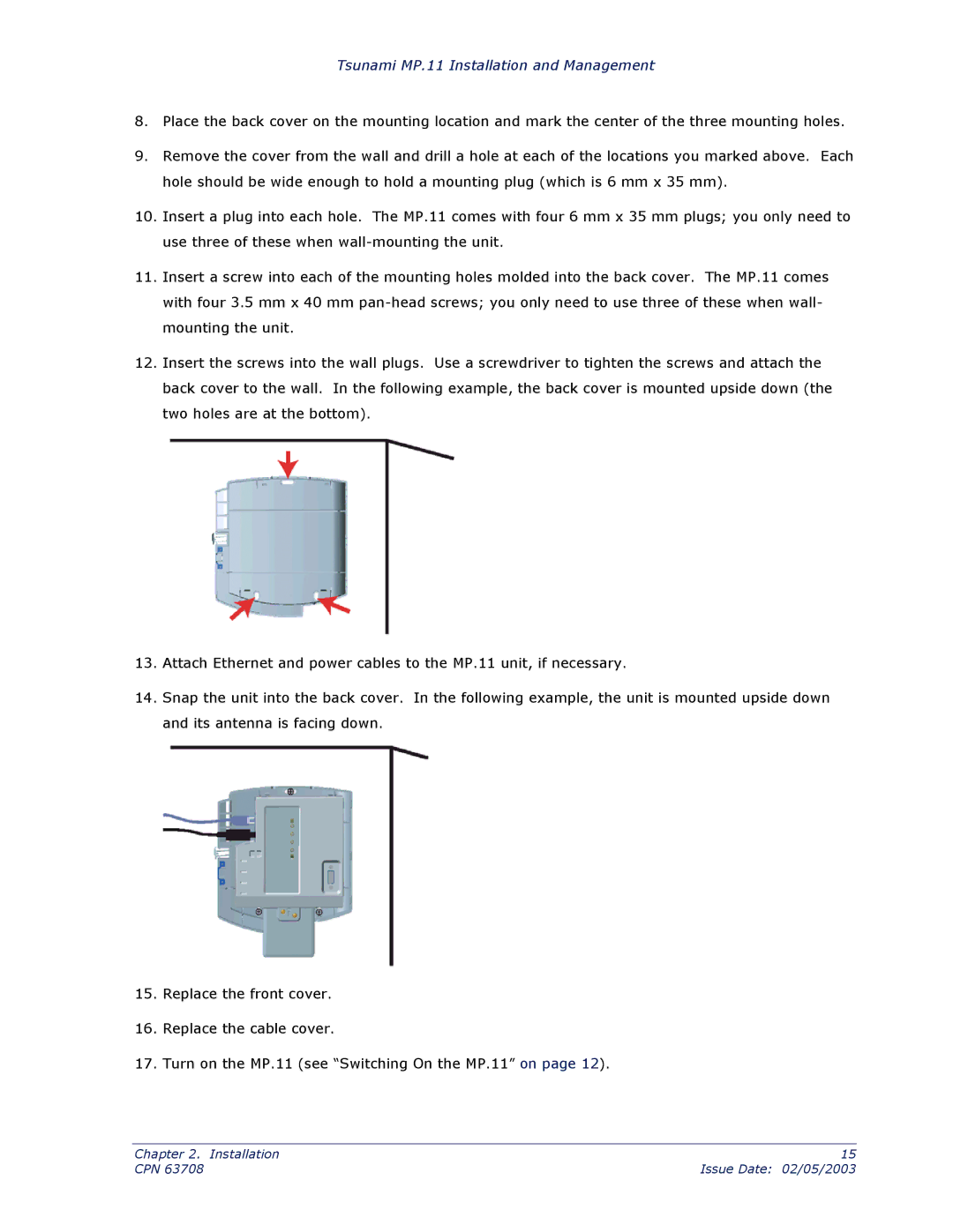 Proxim CPN 63708 manual Tsunami MP.11 Installation and Management 