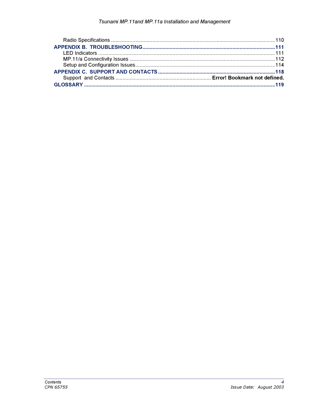 Proxim CPN 65755B manual 118 