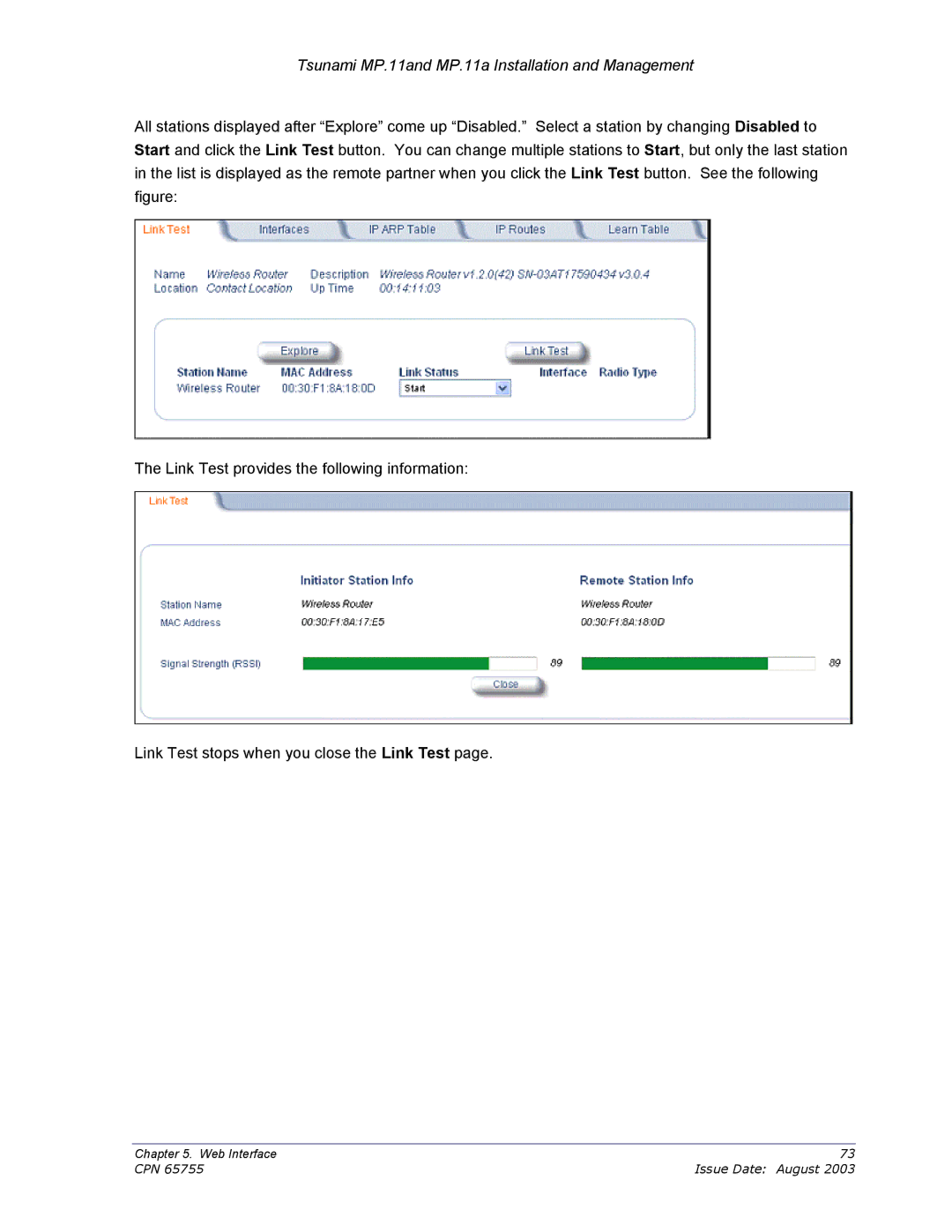 Proxim CPN 65755B manual Tsunami MP.11and MP.11a Installation and Management 