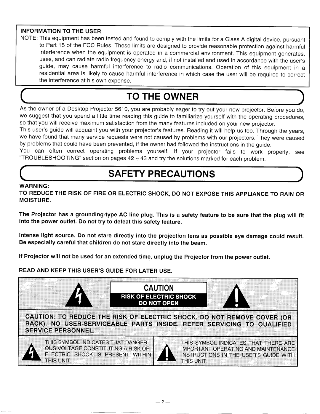 Proxima ASA 5610 manual 