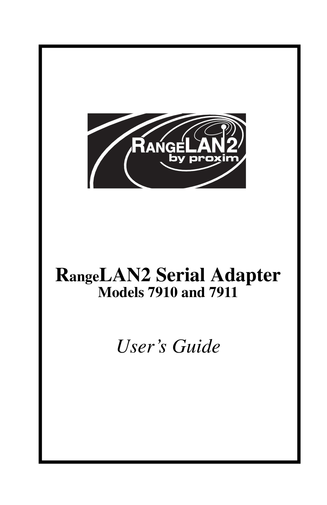 Proxima ASA 7911, 7910 manual RangeLAN2 Serial Adapter 