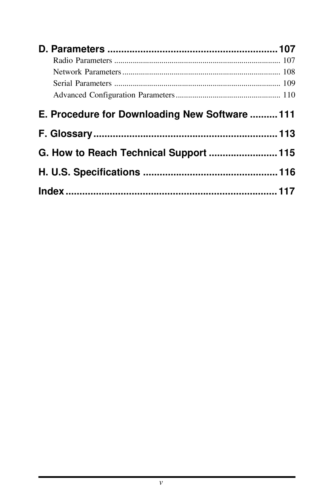 Proxima ASA 7910, 7911 manual Parameters 107 