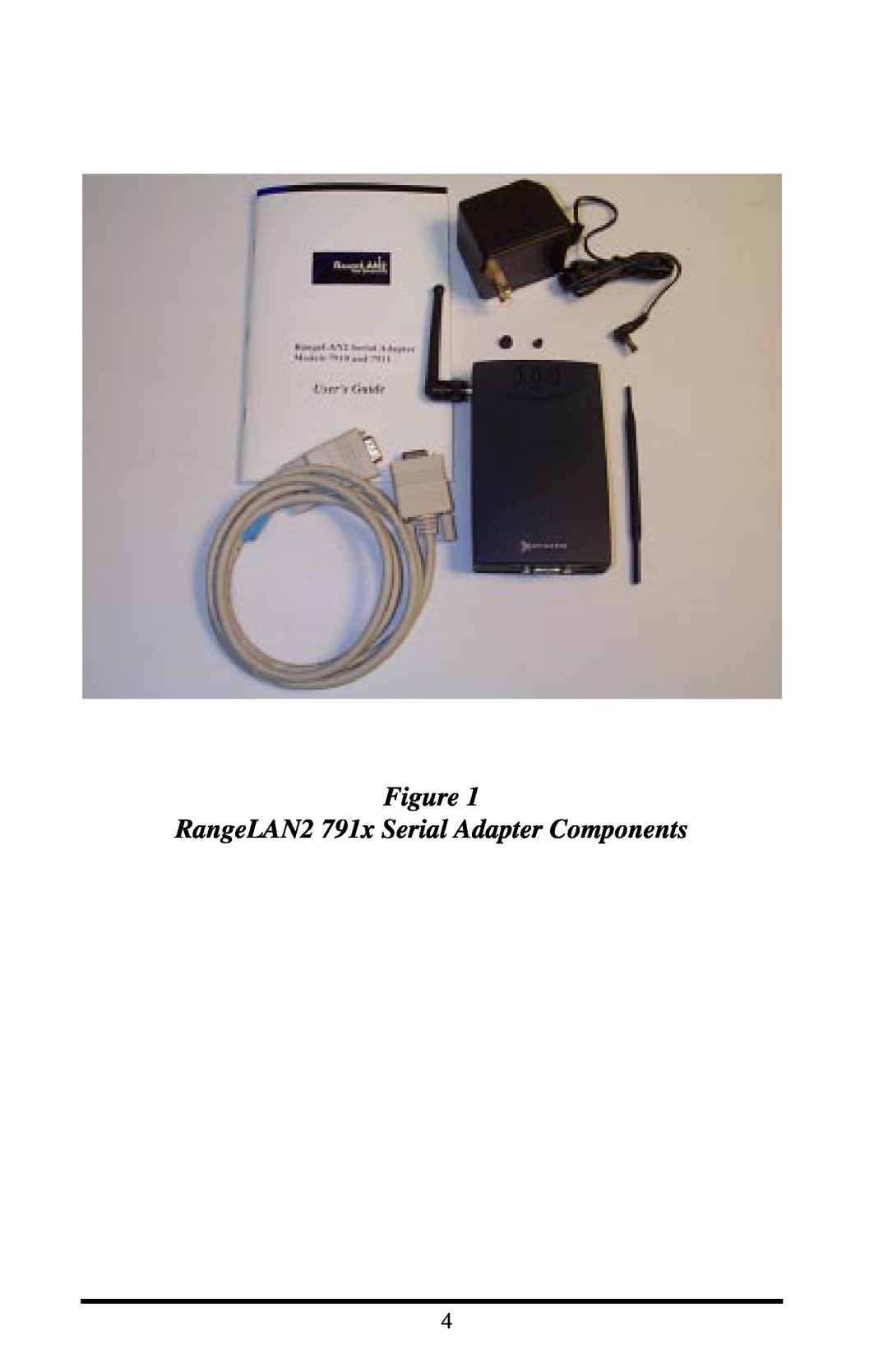 Proxima ASA 7910, 7911 manual RangeLAN2 791x Serial Adapter Components 