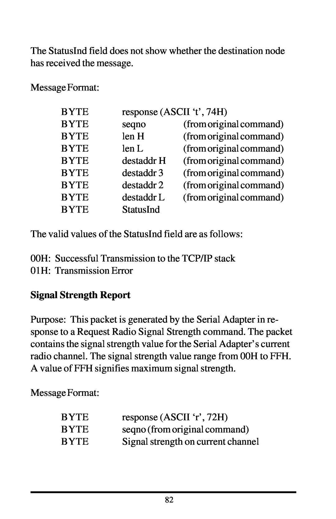Proxima ASA 7910, 7911 manual Signal Strength Report 