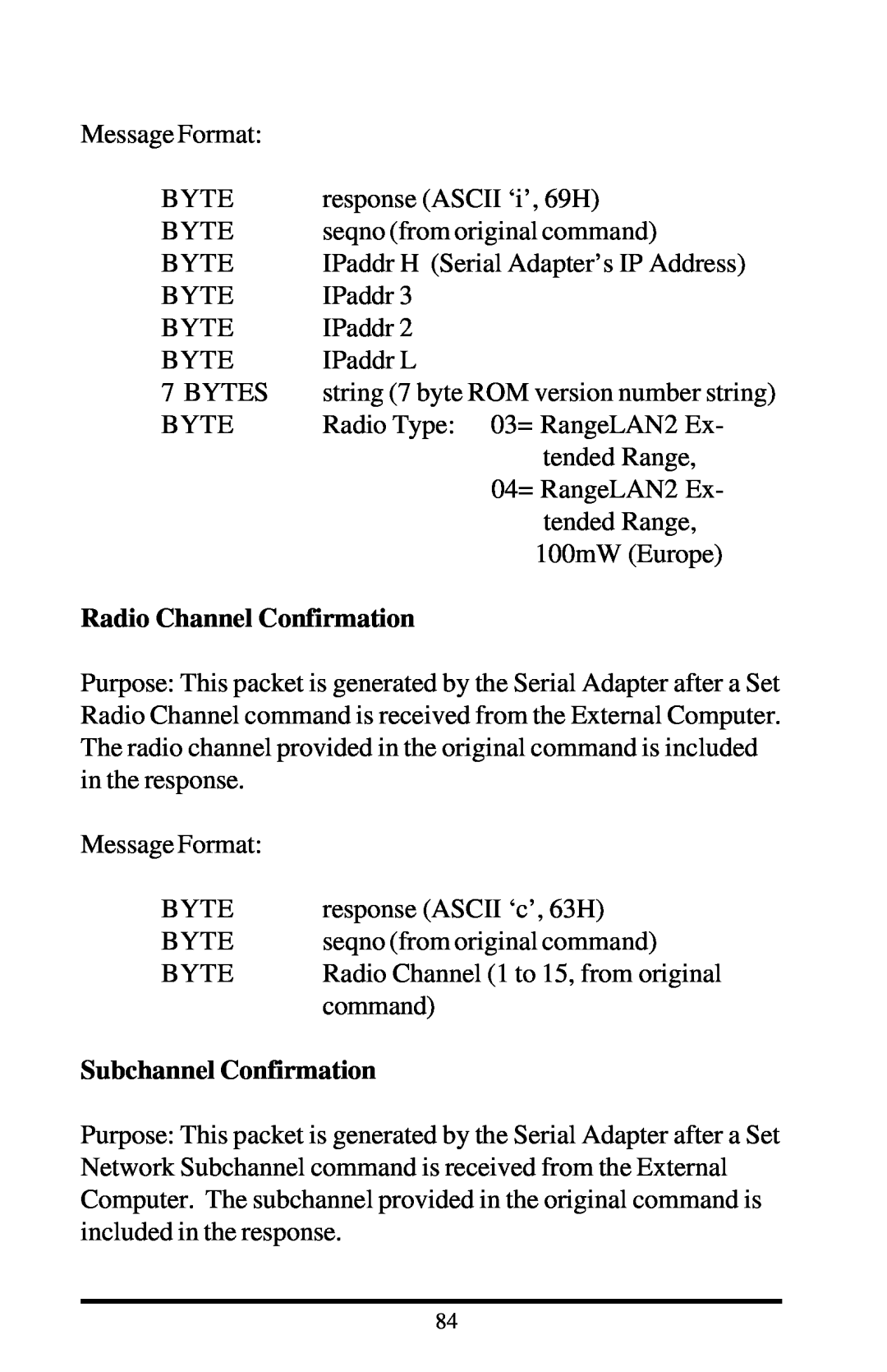 Proxima ASA 7910, 7911 manual Radio Channel Confirmation, Subchannel Confirmation 