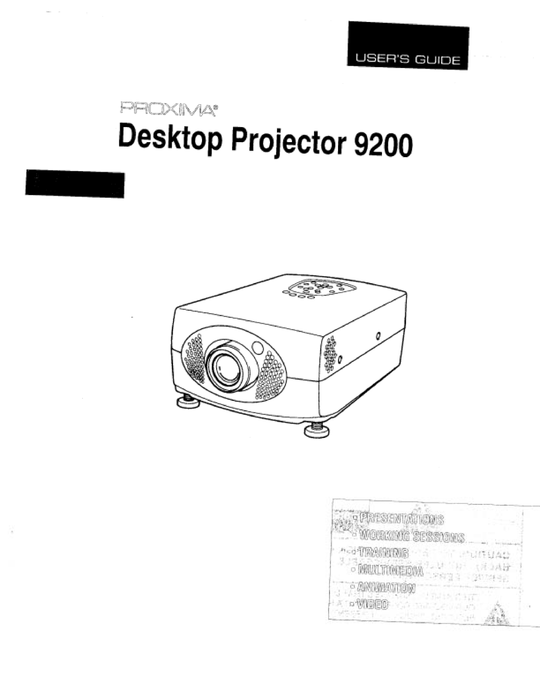 Proxima ASA 9200 manual 