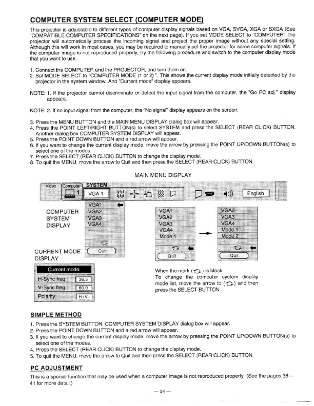 Proxima ASA 9200 manual 