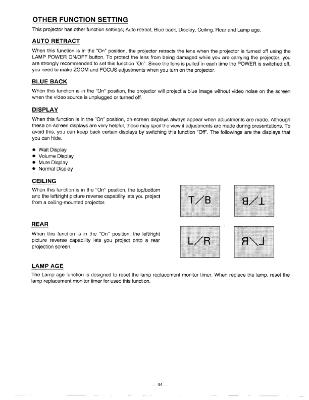 Proxima ASA 9200 manual 