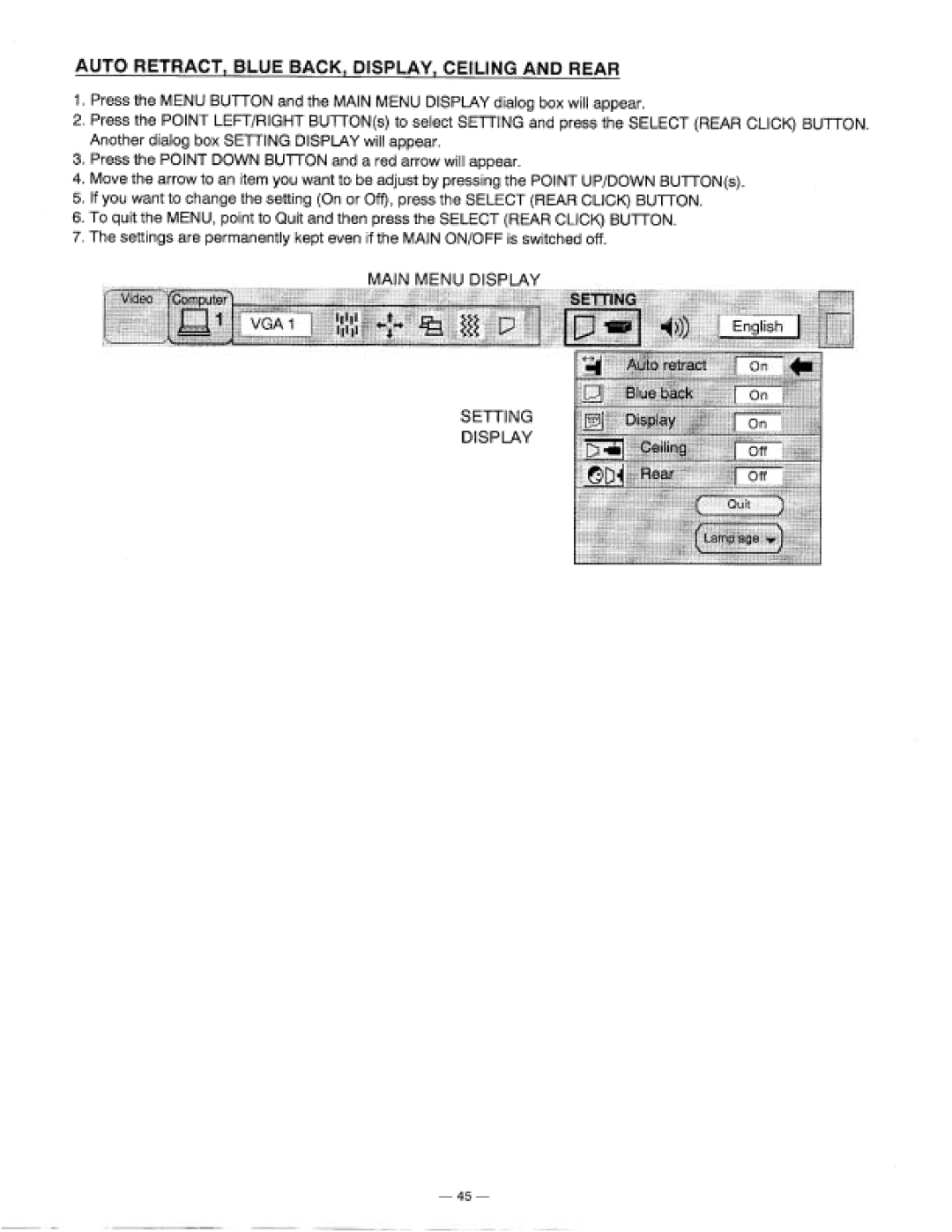 Proxima ASA 9200 manual 