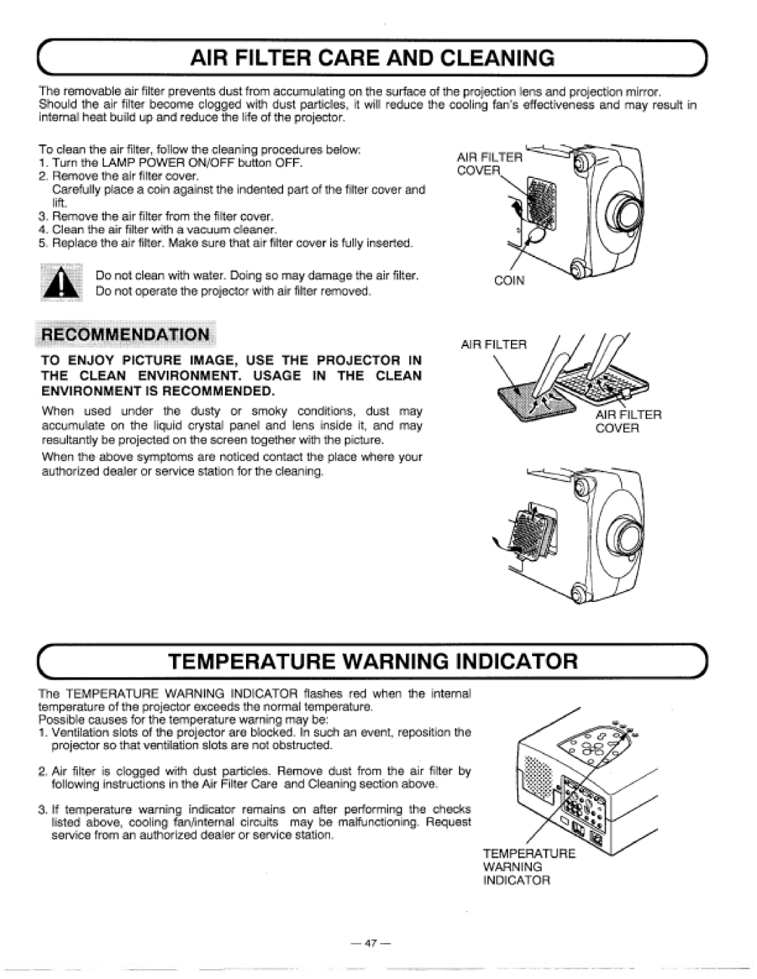 Proxima ASA 9200 manual 