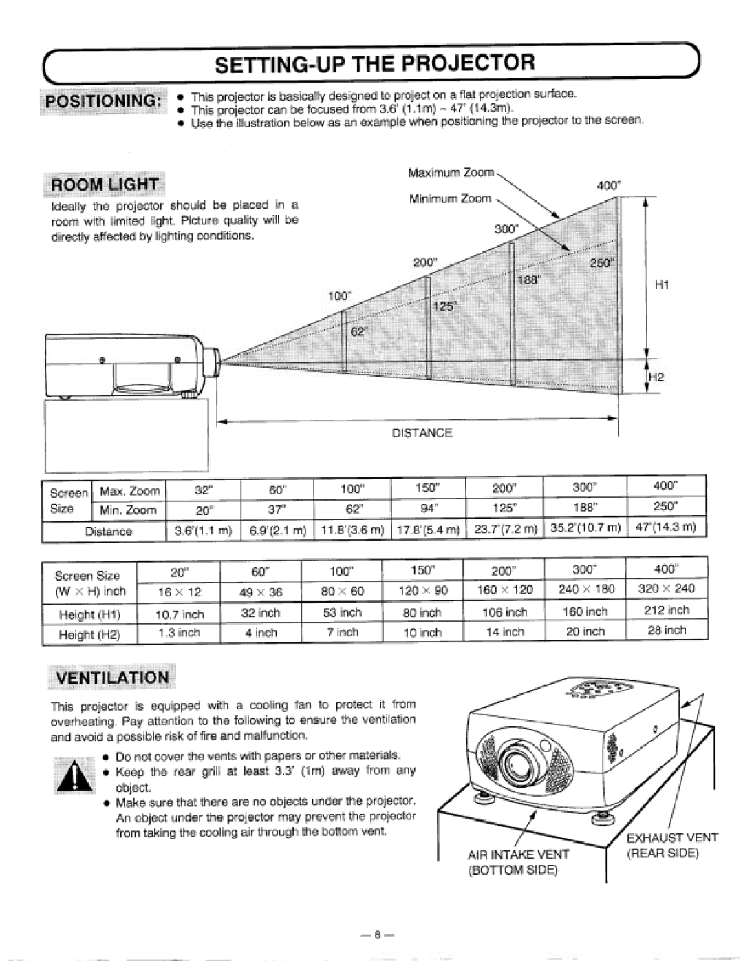 Proxima ASA 9200 manual 