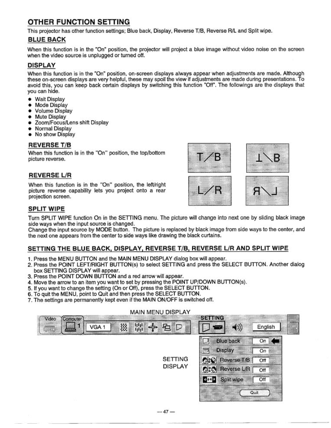 Proxima ASA 9300 manual 