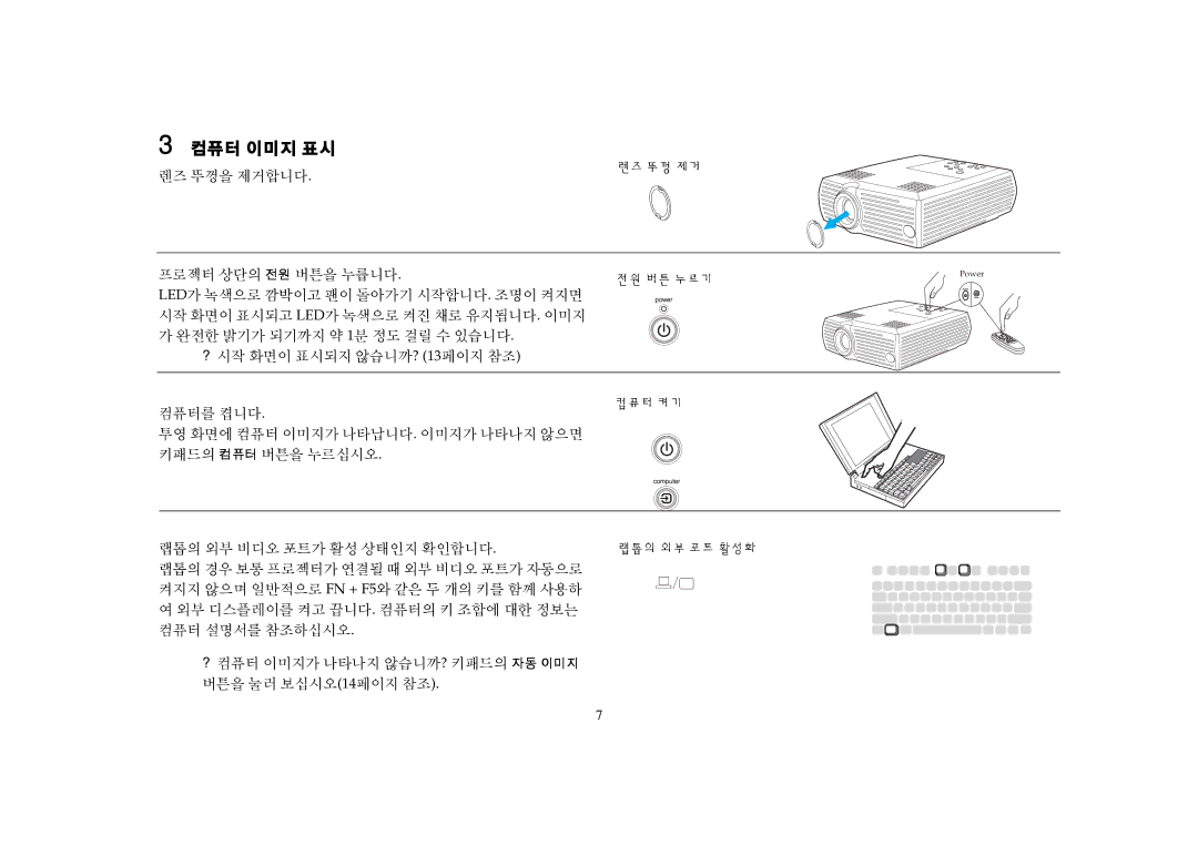 Proxima ASA DP2000X, DP2000S manual 컴퓨터 이미지 표시 