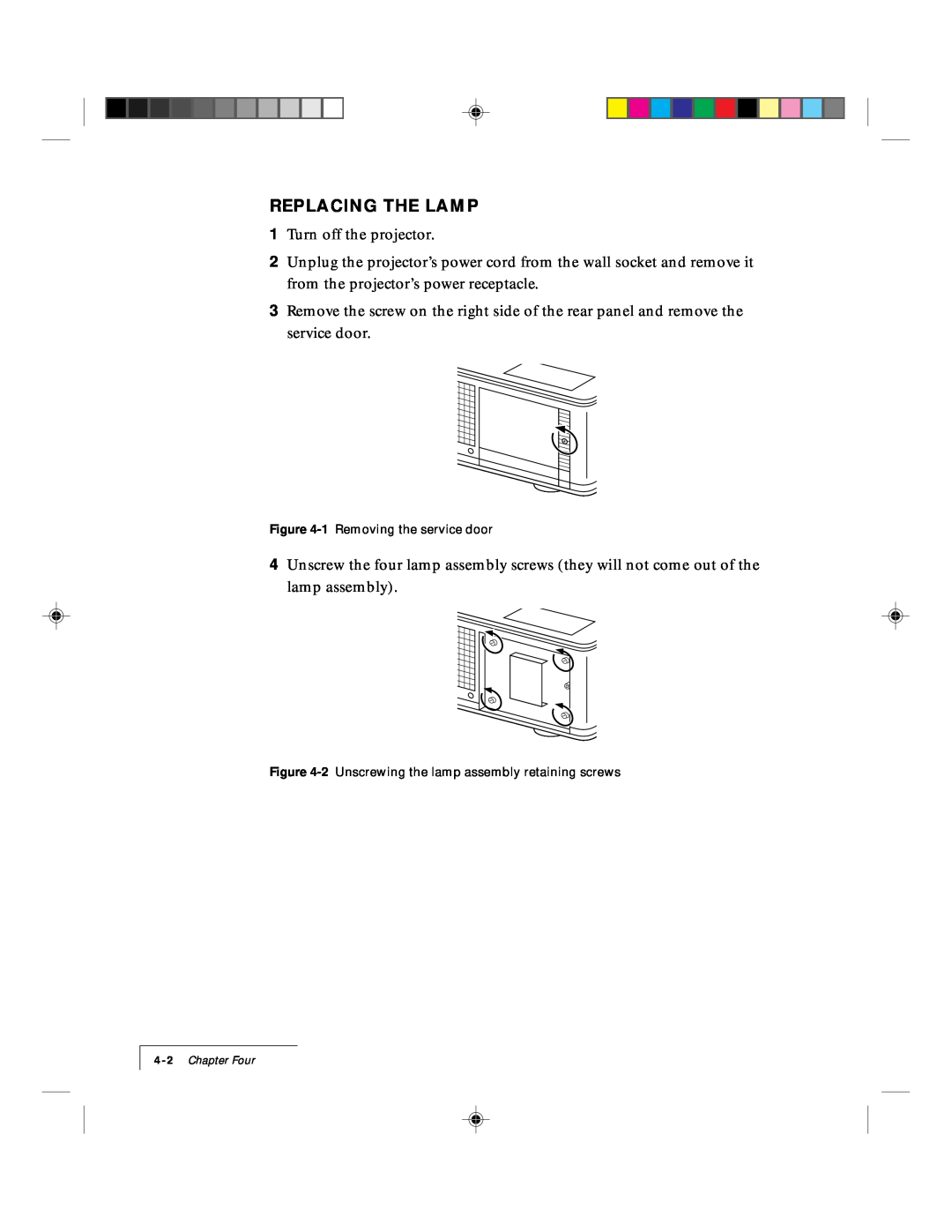 Proxima ASA DP5500 manual Replacing The Lamp 