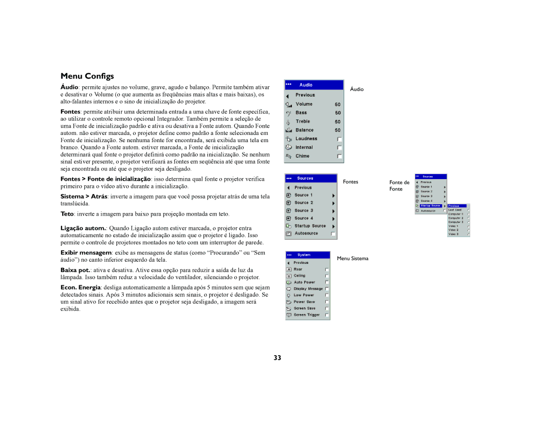 Proxima ASA DP8200x manual Menu Configs 