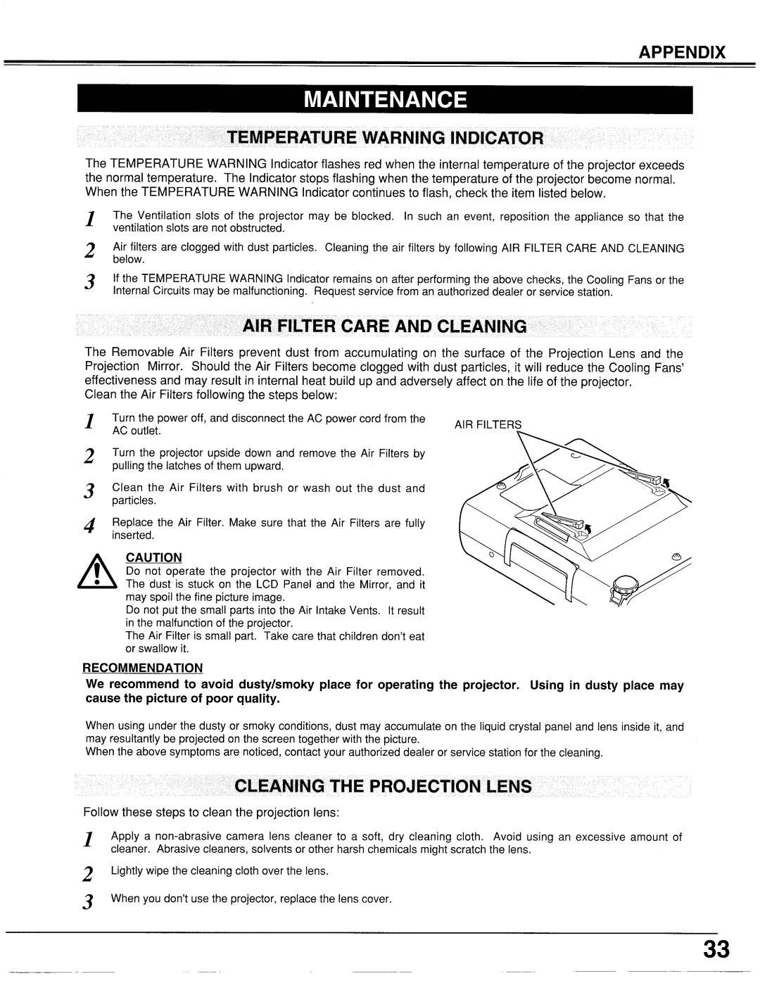 Proxima ASA LX2 manual 