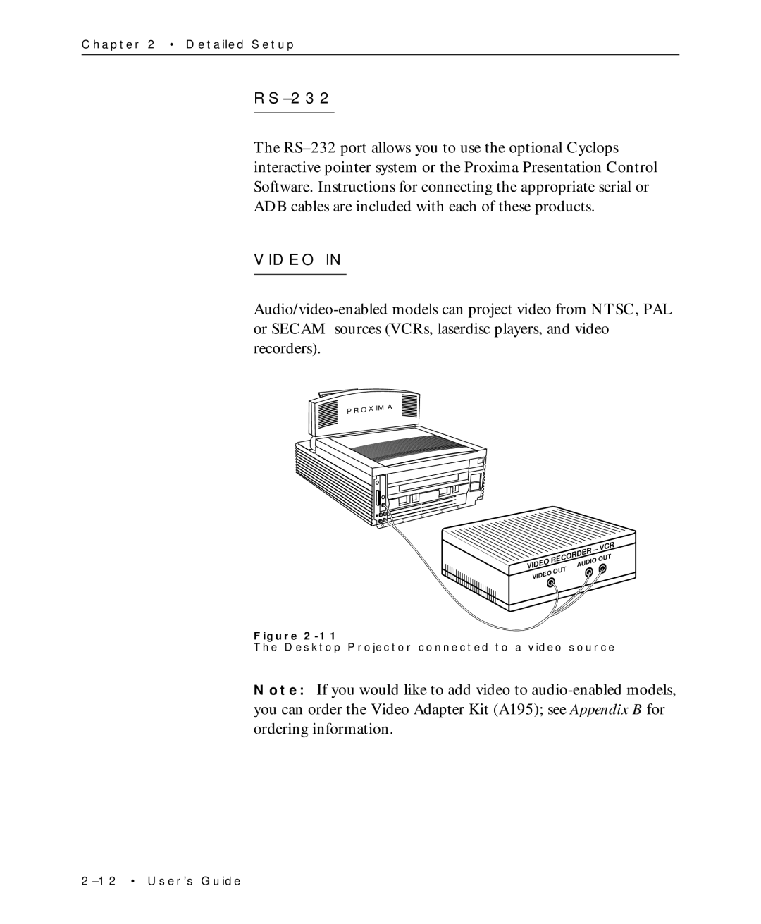 Proxima ASA Multimedia LCD Projectors manual Video 