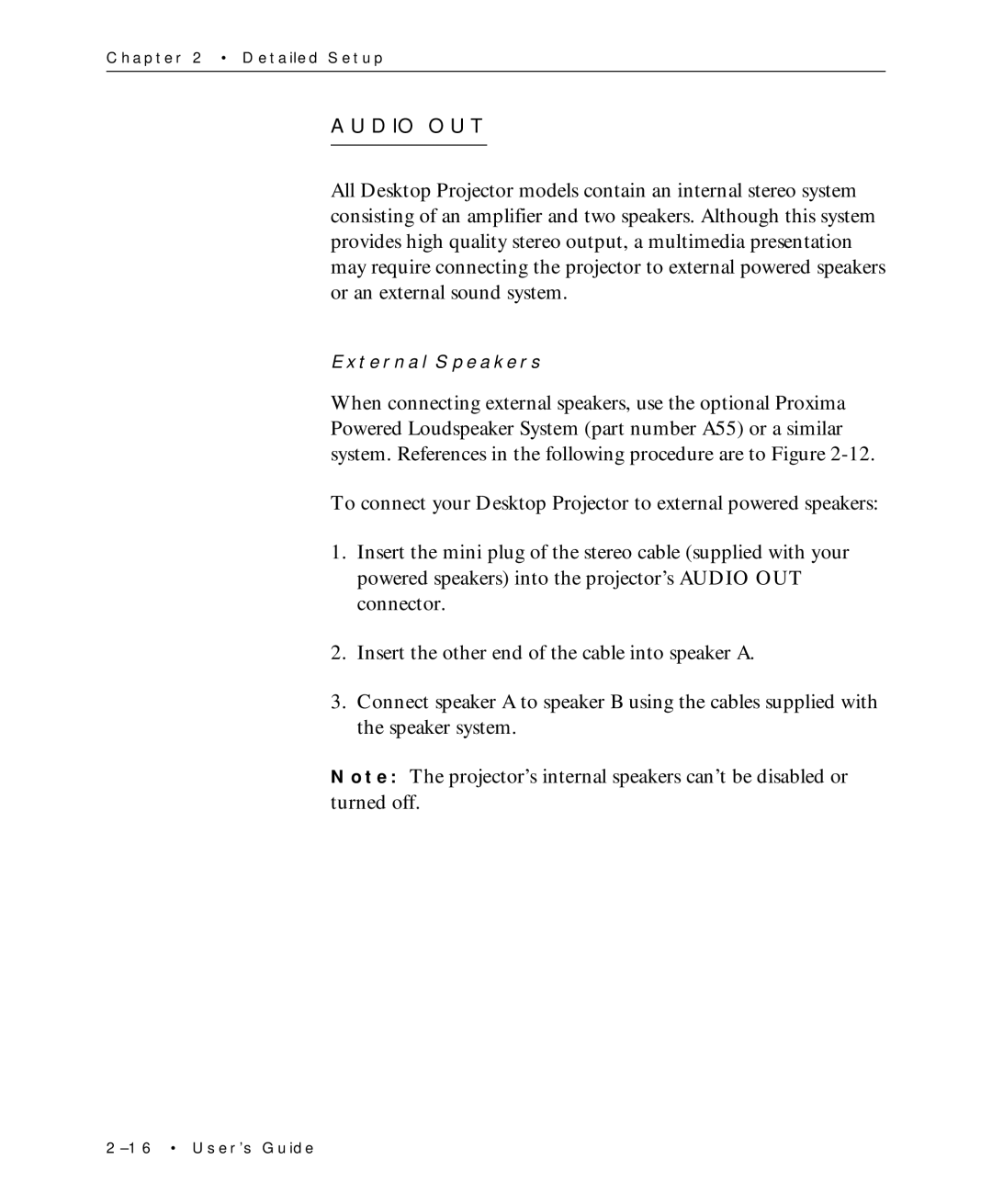 Proxima ASA Multimedia LCD Projectors manual Audio OUT 