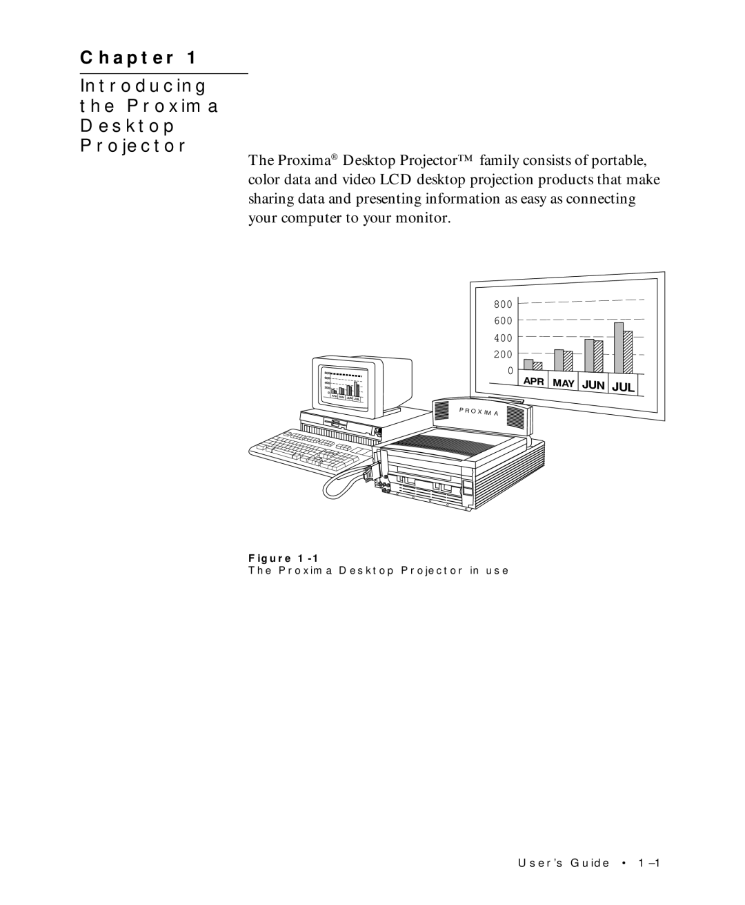 Proxima ASA Multimedia LCD Projectors manual Chapter Introducing Proxima Desktop Projector, Jun Jul 