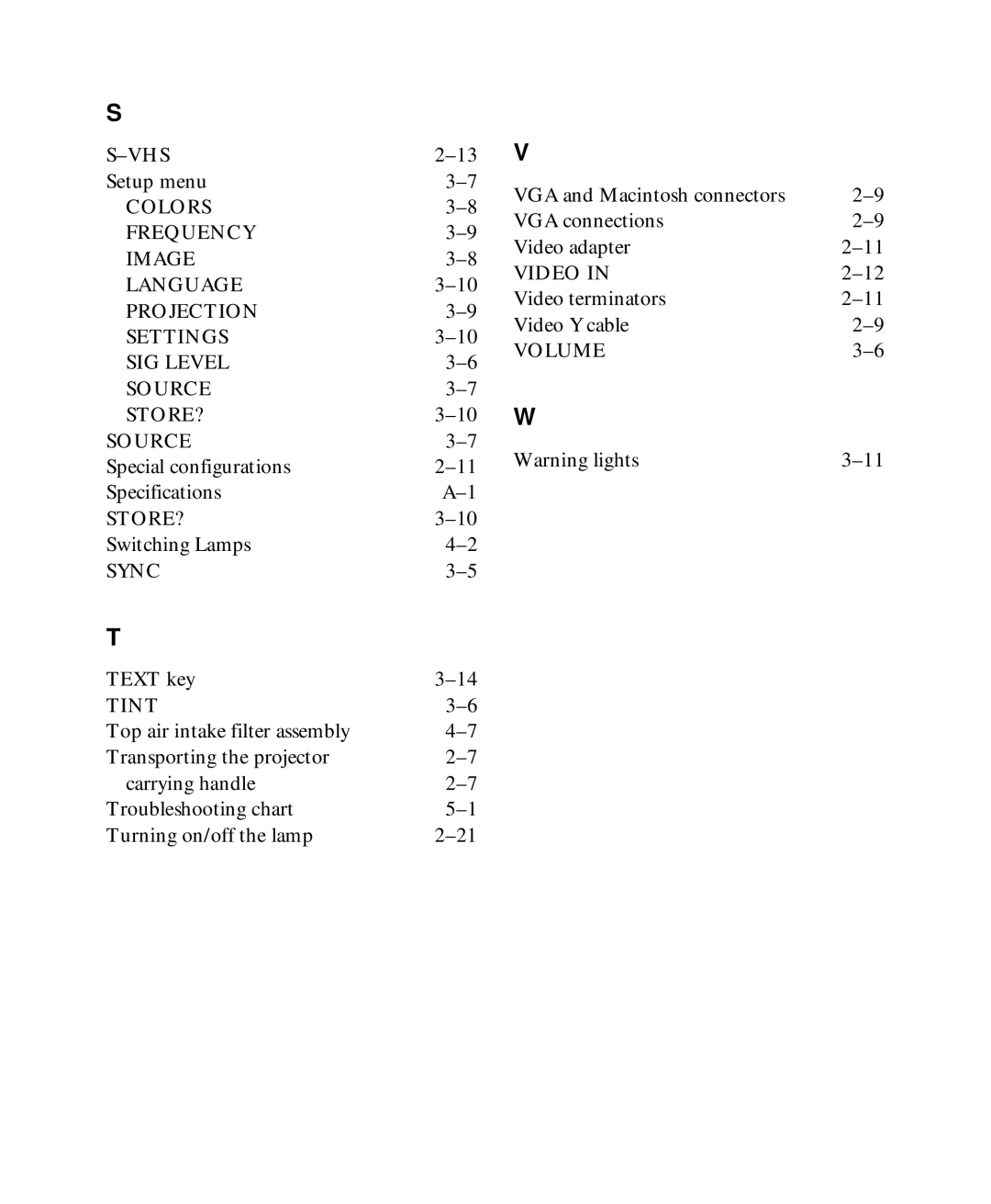 Proxima ASA Multimedia LCD Projectors manual Vhs 